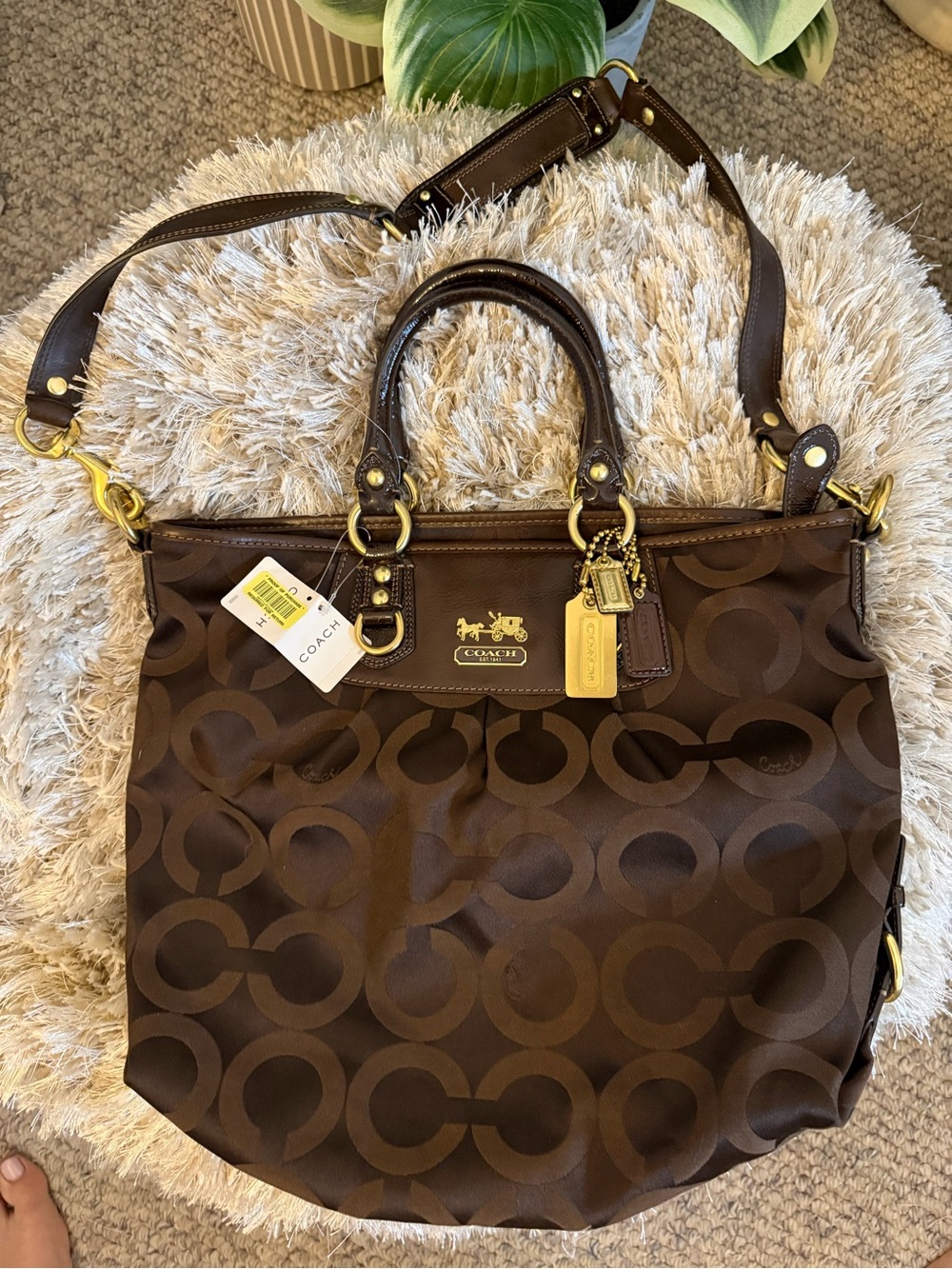 NWT Coach Signature Chocolate Madison Julianne Tote Bag
